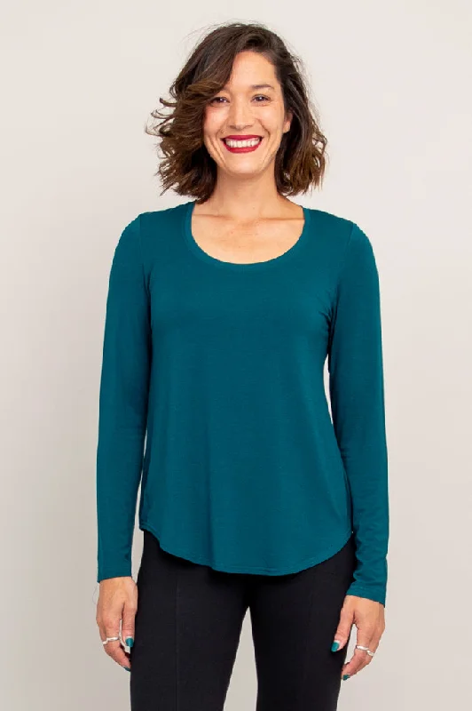 Tessa Long Sleeve, Teal, Bamboo - Final Sale