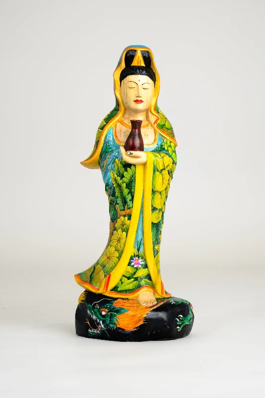 Quan Yin Hand Painted Goddess