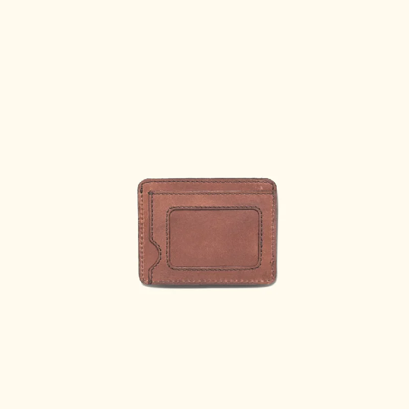 Roosevelt Leather Slim ID Wallet | Amber Brown