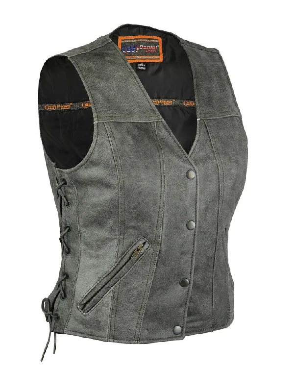 Women's Gray Single Back Panel Concealed Carry Vest