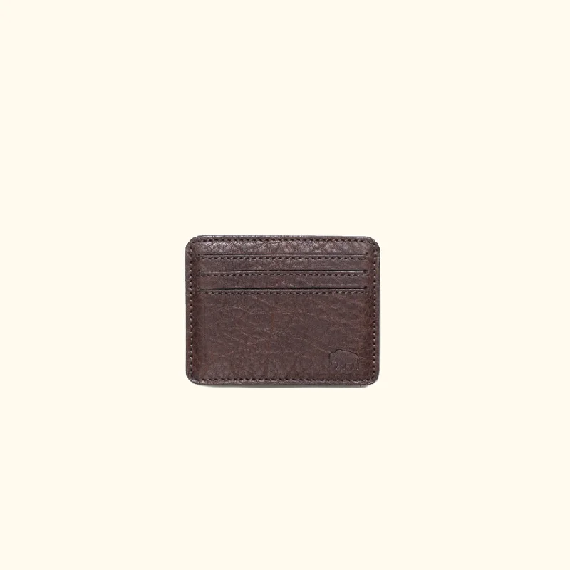 Limited Edition Roosevelt Slim ID Leather Wallet | Buffalo Grain