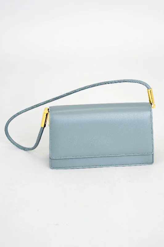 Lina Bag, Grey/Blue, Leather