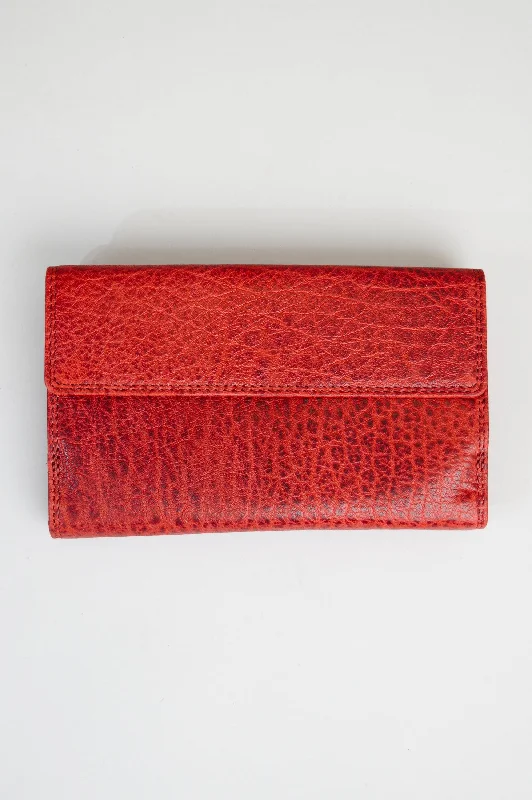 Adrian Klis 101 Ladies Wallet, Red, Leather