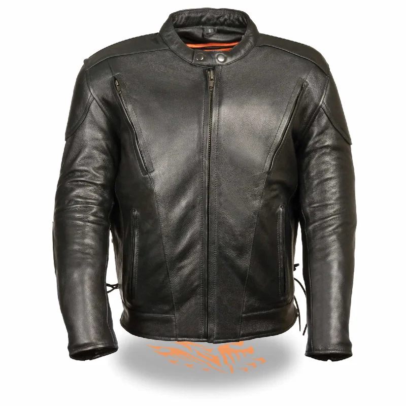 Men’s Side Lace Vented Scooter Jacket-Tall