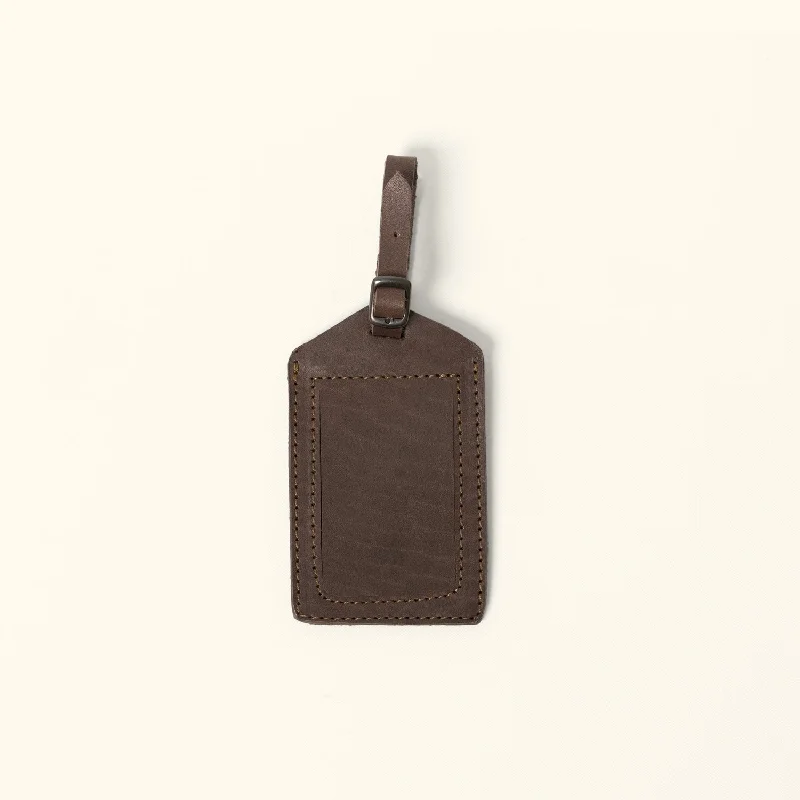 Denver Leather Luggage Tag | Dark Briar