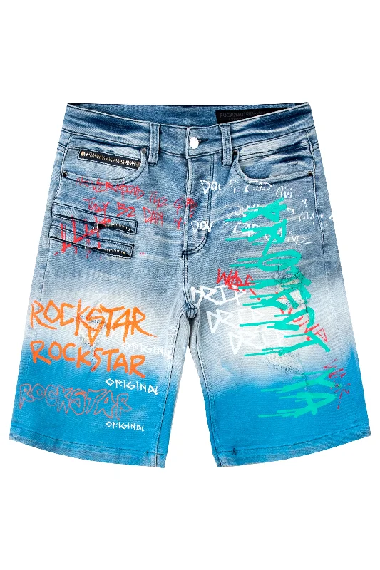 Dripper Printed Short- Blue