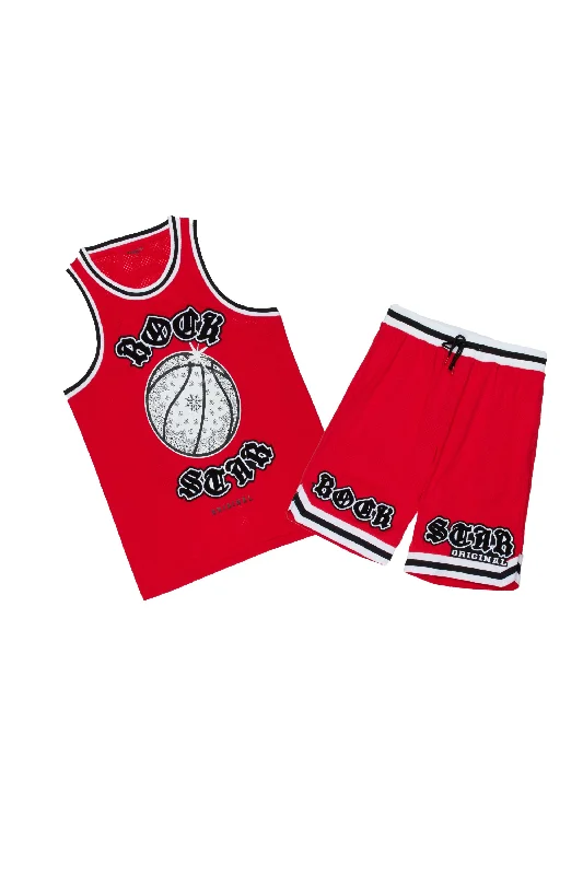 Thorias Jersey/Short Set-Red