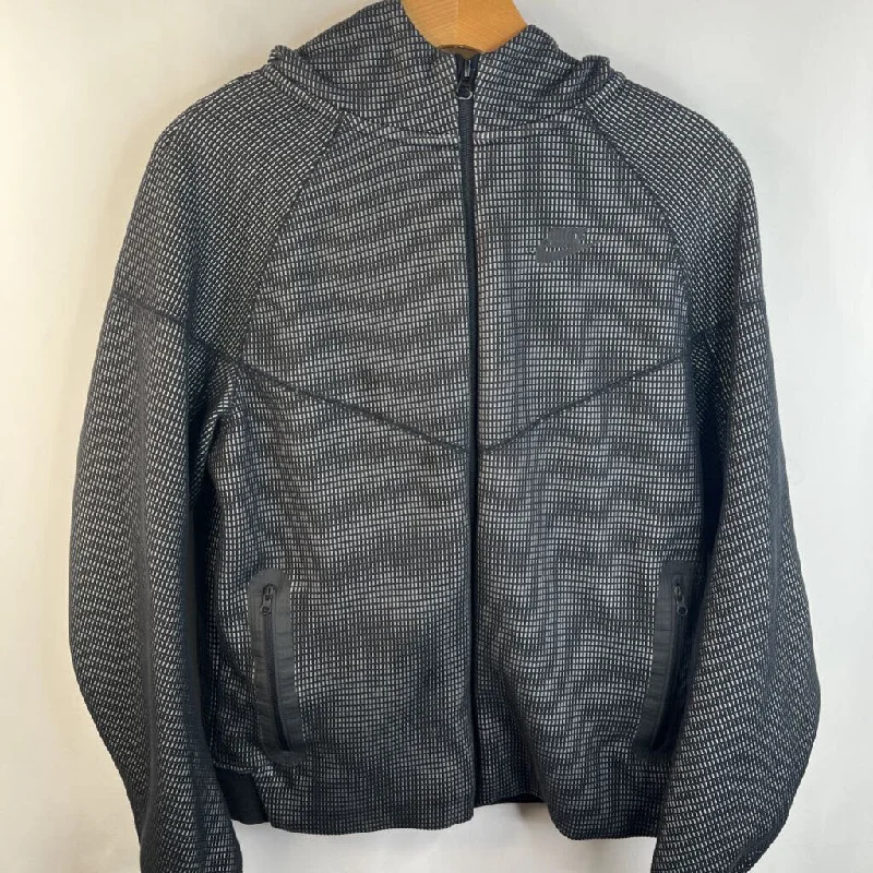 Size 16: Nike Black/Grey Patterned Zip-Up Hoodie