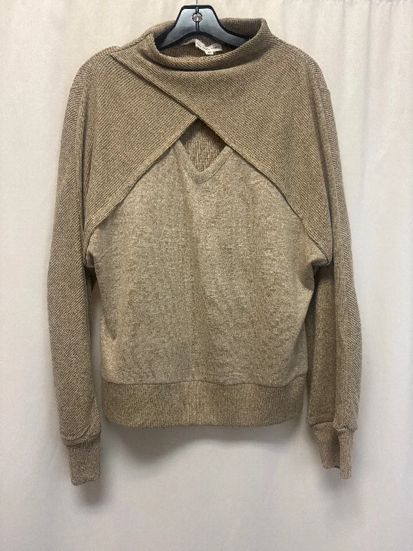 Top Long Sleeve By Clothes Mentor In Tan, Size: Xl