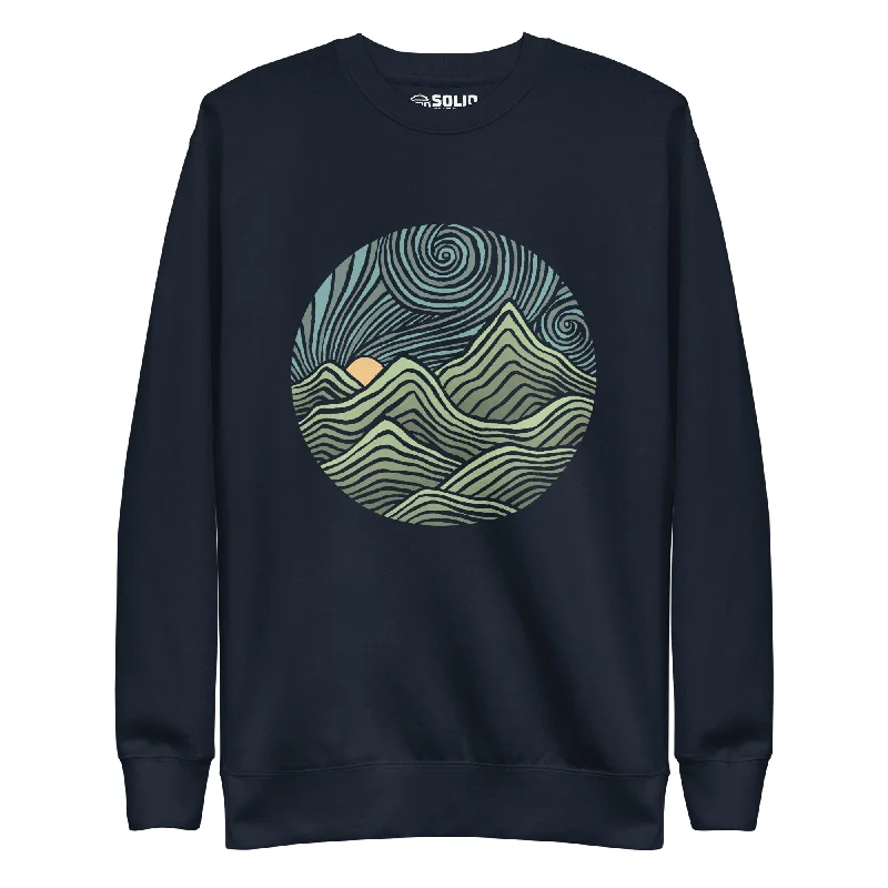 Swirly Mountains | Design by Dylan Fant Classic Fleece Sweatshirt