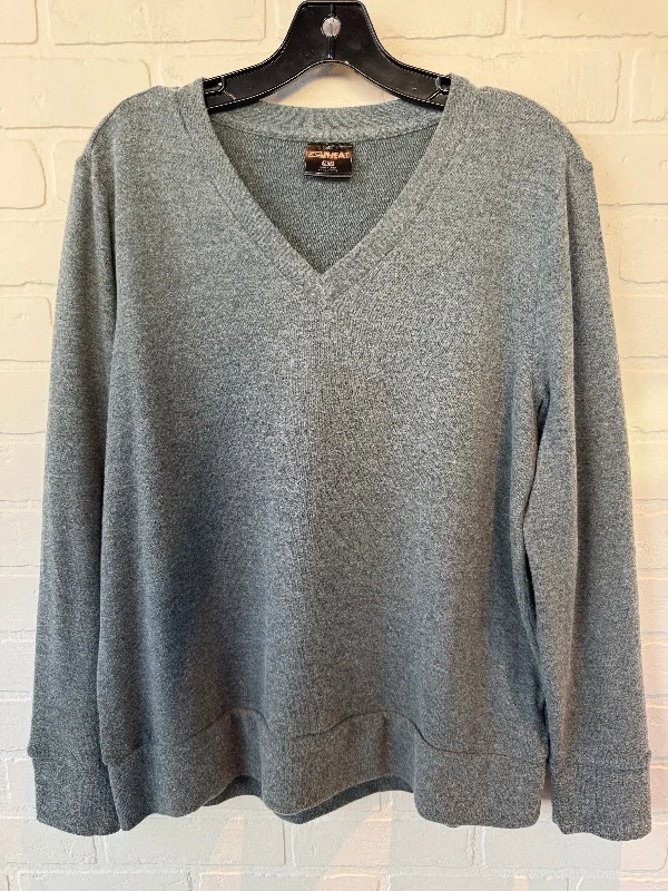 Top Long Sleeve By 32 Degrees In Grey, Size: M