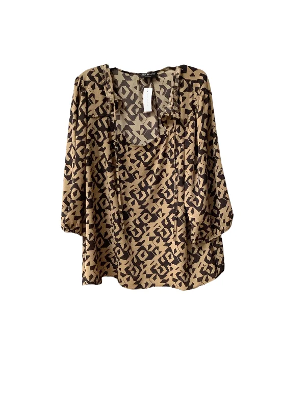 Top Long Sleeve By Lane Bryant In Tan, Size: 24