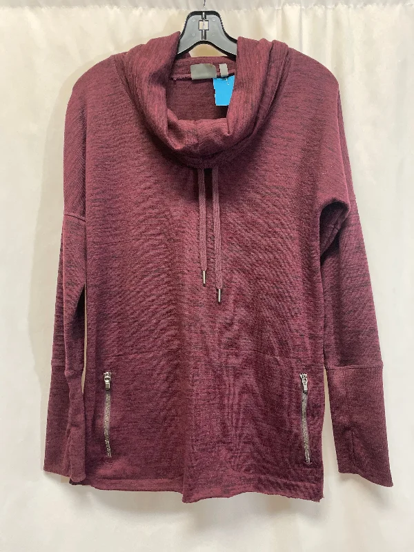 Athletic Top Long Sleeve Crewneck By Athleta In Maroon, Size: S