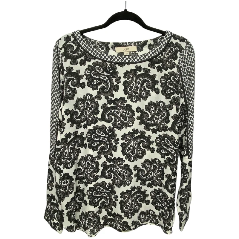 Top Long Sleeve By Loft In Paisley Print, Size: S