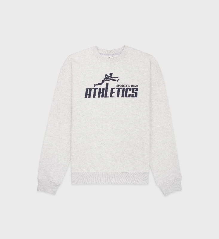 90s Athletics Crewneck - Heather Gray/Navy