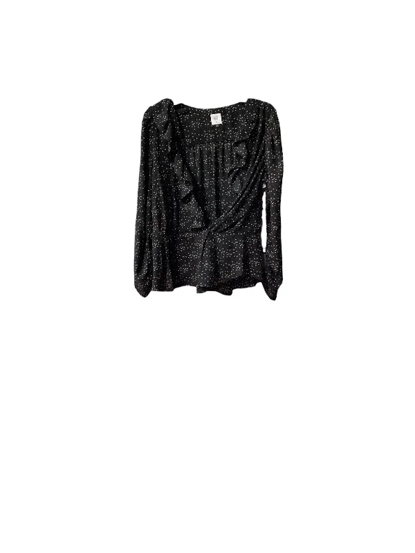 Top Long Sleeve By Cabi In Black, Size: M