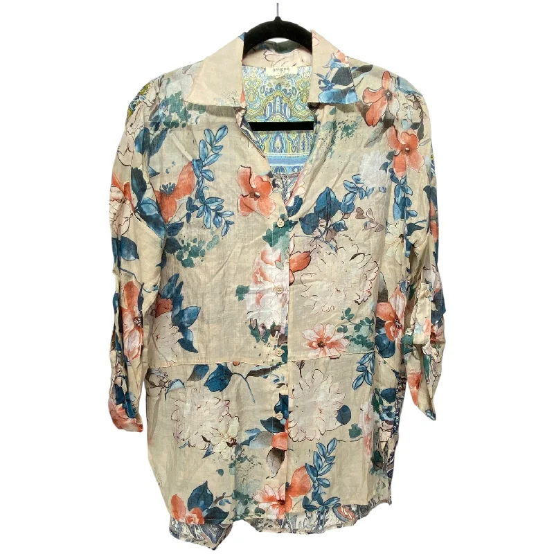 Top 3/4 Sleeve By Umgee In Floral Print, Size: S