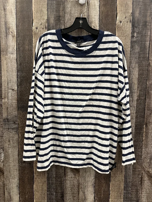 Top Long Sleeve By J. Crew In Striped Pattern, Size: Xl