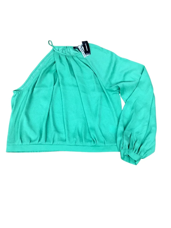 Top Long Sleeve By Express In Green, Size: L