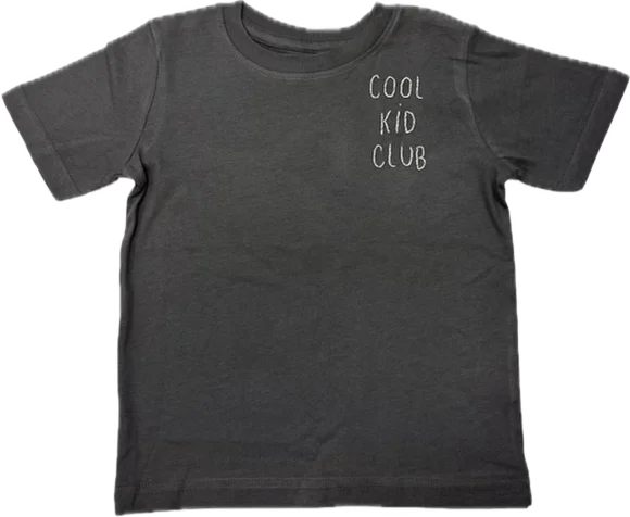 Sweet Olive Street Boys Slate Cool Kid Club Embroidered T Shirt