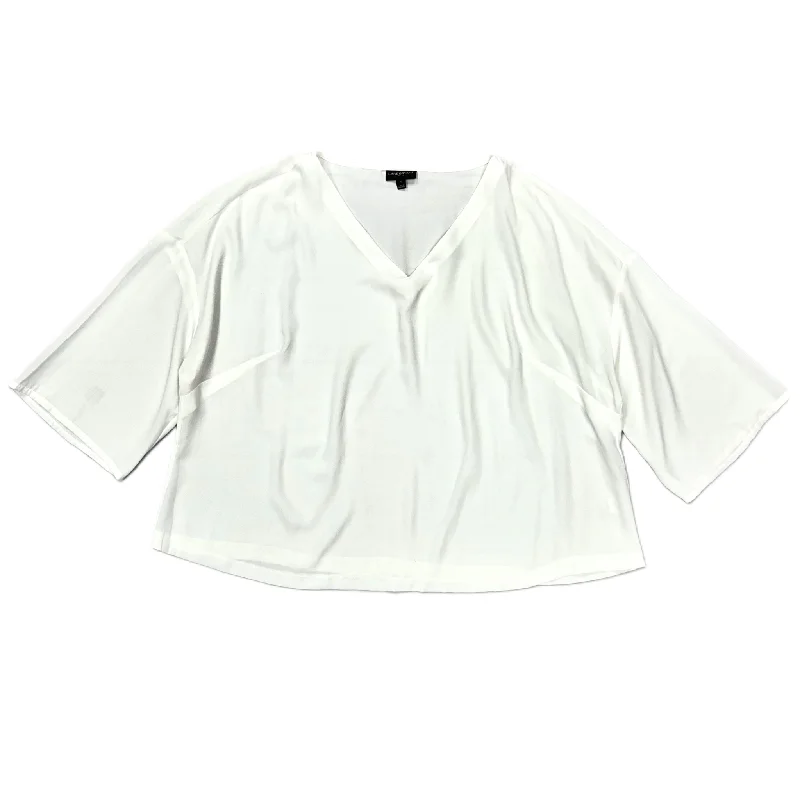 Top Long Sleeve By Lane Bryant In White, Size: 2x