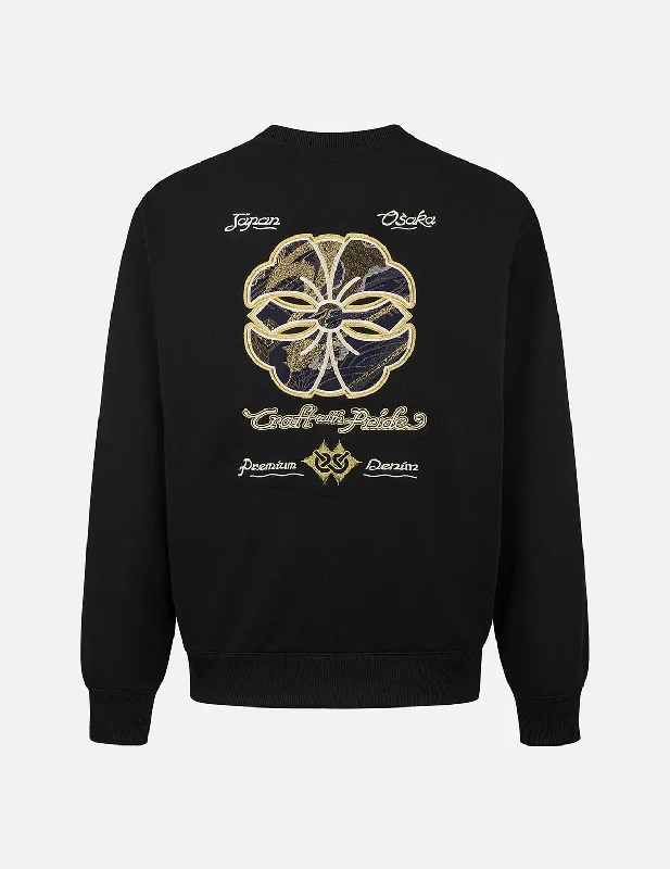 Kamon and Logo Brocade Applique Relax Fit Sweatshirts