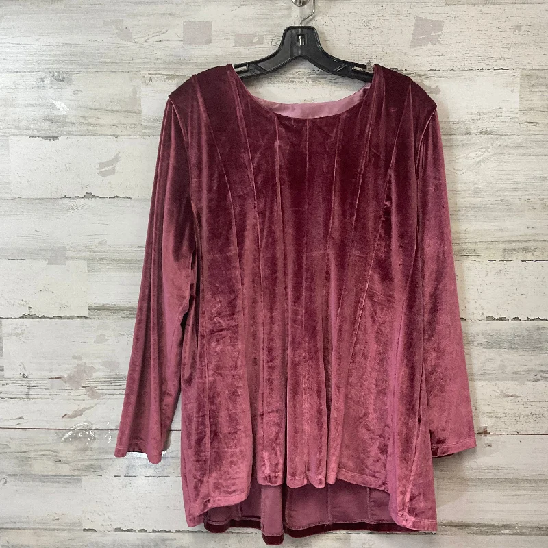 Top Long Sleeve By Soft Surroundings In Maroon, Size: Xl