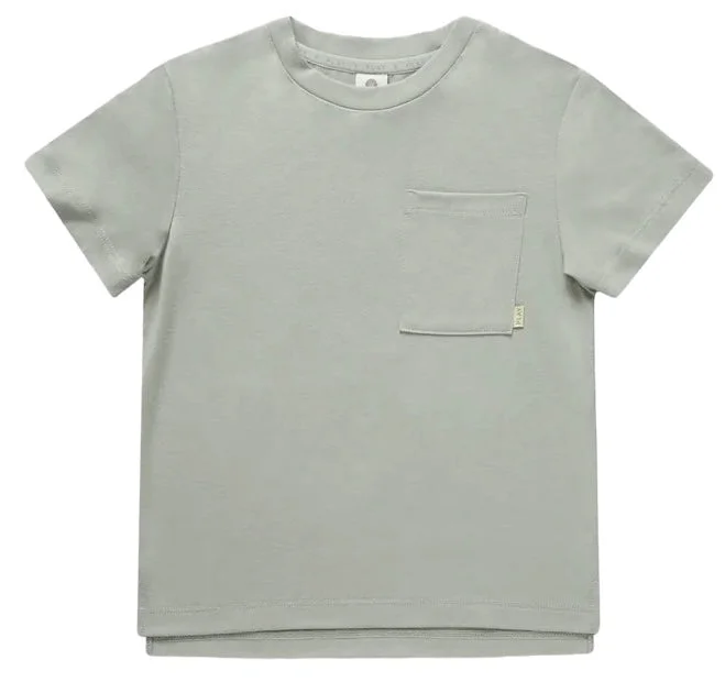 Rylee & Cru Stone Boys Seafoam Essential Pocket T Shirt