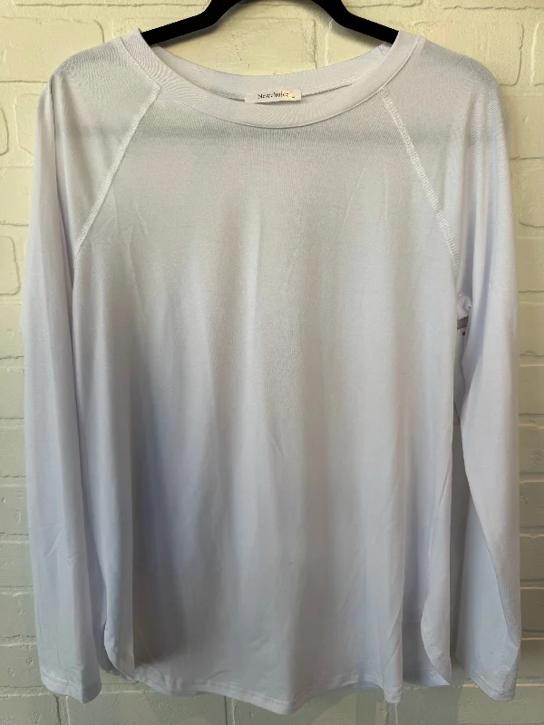 Top Long Sleeve Basic By Clothes Mentor In White, Size: M