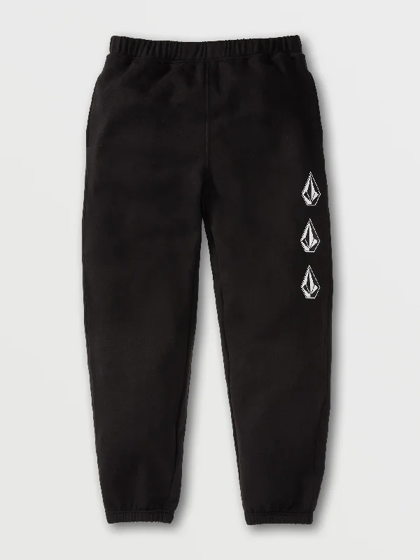 Iconic Stone Fleece Pants - Black